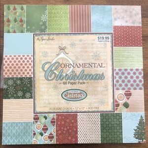 The Paper Studio Ornamental Christmas Cardstock